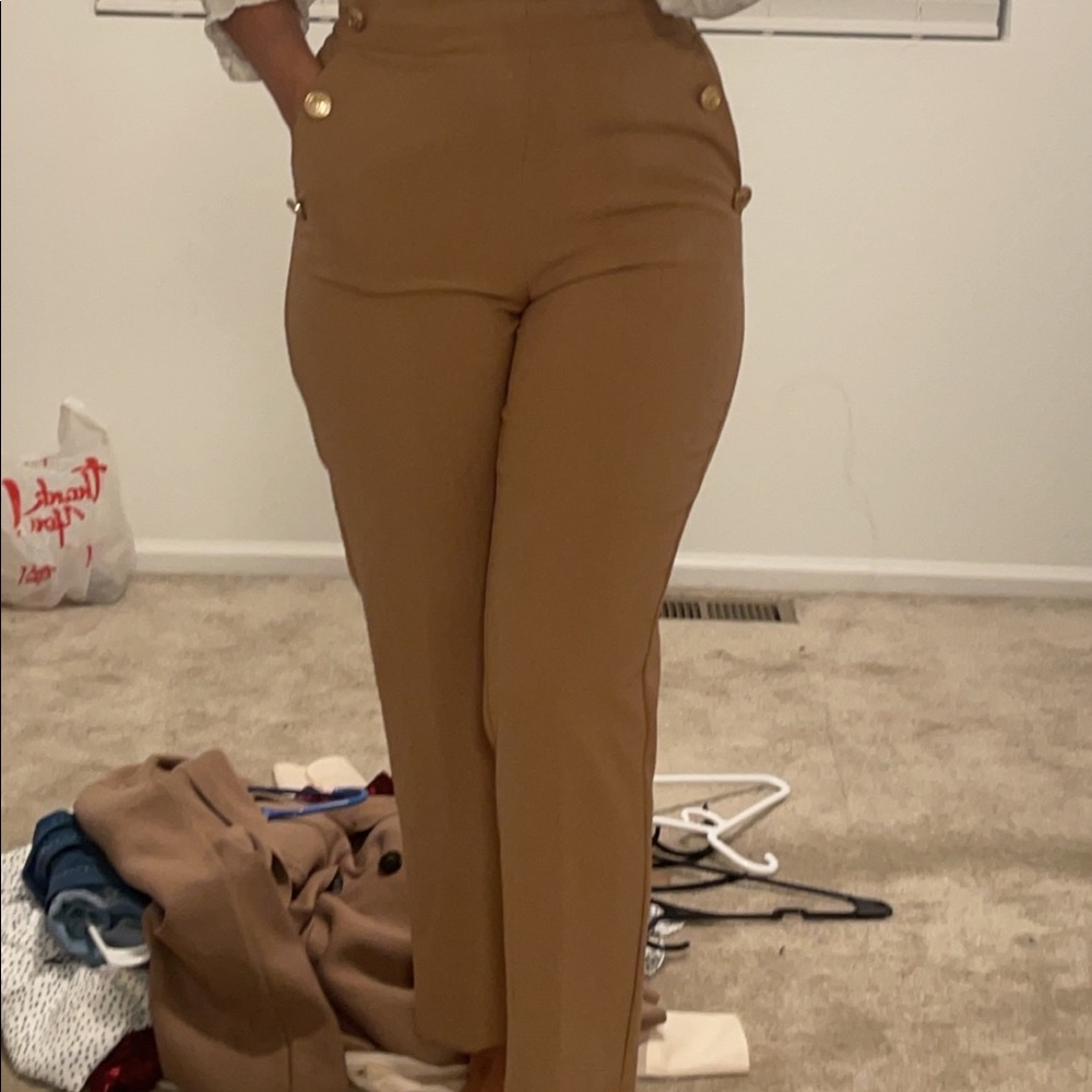 Zara buttoned straight leg pants - Picture 4 of 6